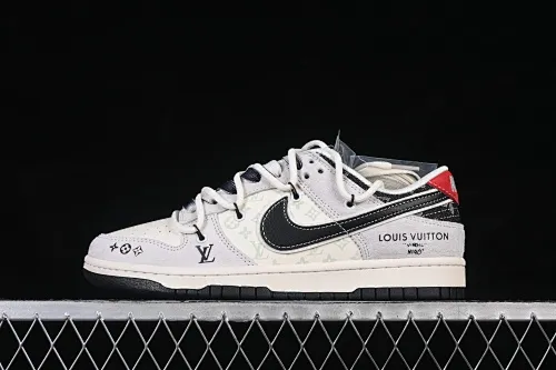 All Categories Nk SB Dunk Series Nk SB Dunk Low High-end Customized Low-top Shoes Nike SB Dunk Low LV Co-branded Pebbled Hook Drawstring Anniversary High-end Customized Low-top Casual Shoes CX5050-Y53